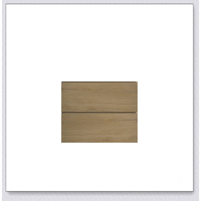 Armoire murale sans lavabo, couleur chêne naturel, avec deux tiroirs