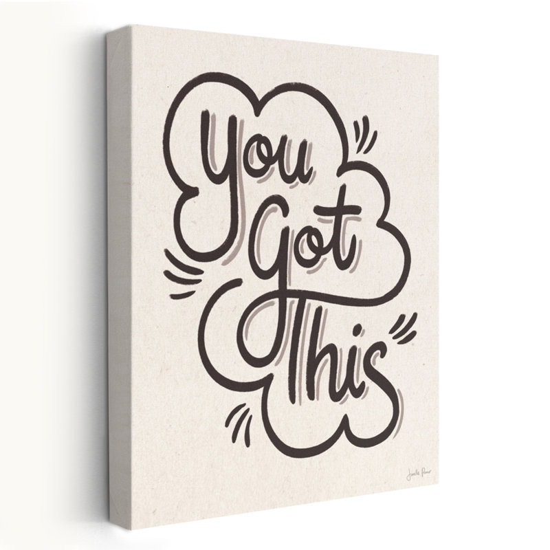 You Got This I - nuages noirs, art gris gris, H 24 po x l 16 po