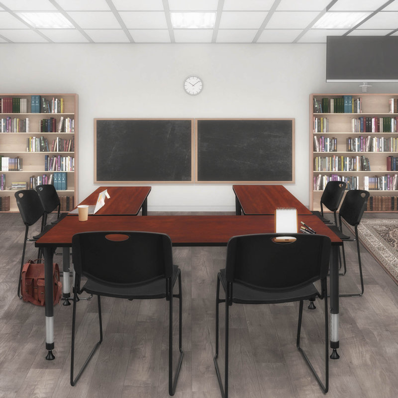Table de formation à hauteur réglable Albaugh, Cerisier, H 34 po x L 66 po x l 24 po