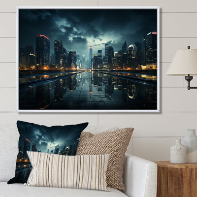«Skyscrapers Majestic Heights II», reproduction sur toile