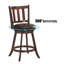 Ensemble de 2 tabourets de bar pivotants en bois à 360 degrés avec siège rembourré-443202096