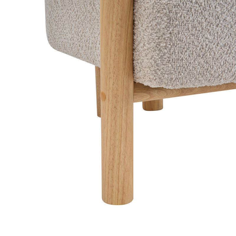 Chaise d'appoint rembourrée Hendrix, Wheat Cushion/Natural Frame