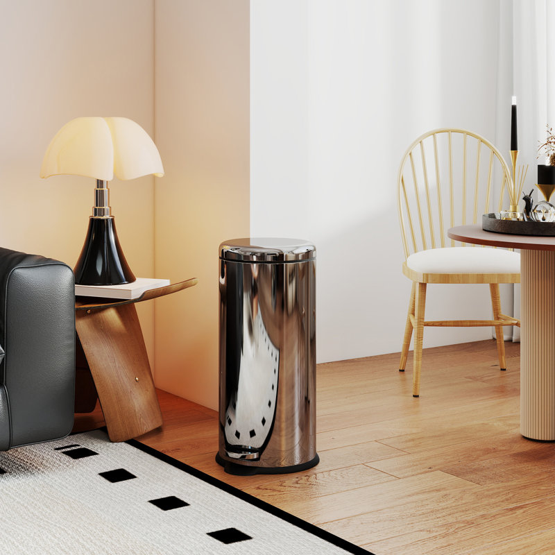 Steel Step On Kitchen Trash Can - 30L