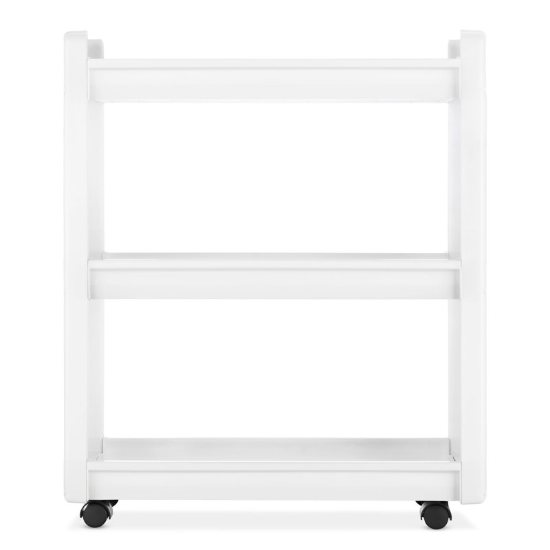 Plastic Free Standing Laundry Cart with Wheels