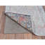 Tapis oriental mat 2 po x 2 po x 7 po ivoire en laine ciselée Kerman