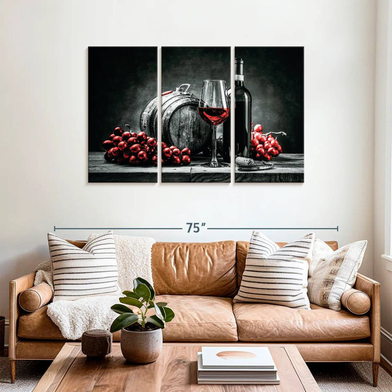 Yarlin vin et raisin rouge Pop, H 36 po x l 57 po
