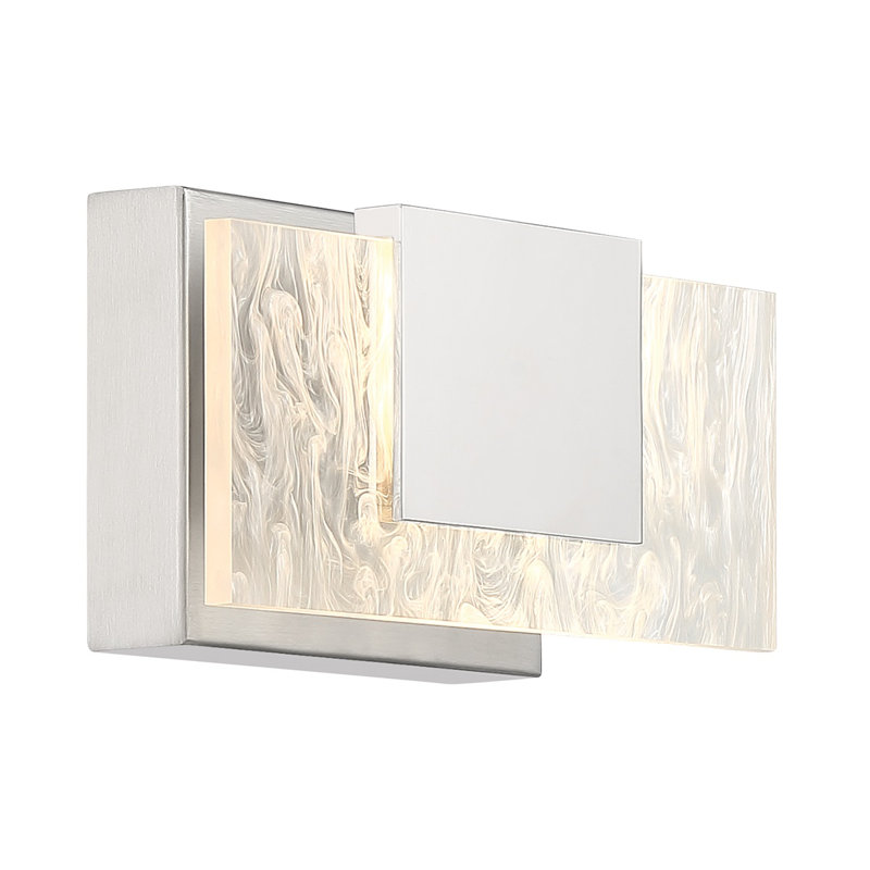 Meuble-lavabo 1 lumière Kasha, Chrome / Nickel, Clair