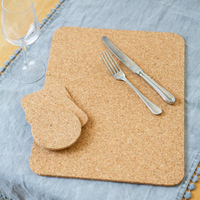 Cork Square 6 Piece Coaster Set
