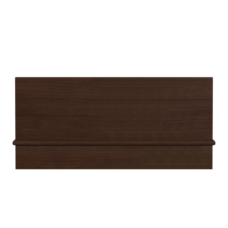 Soleil Wood Low Profile Platform Bed, Brown, King