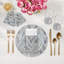 Sous-verres ronds en cuir à chevrons Opulence-119015023
