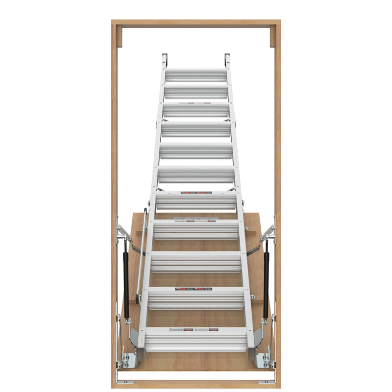Échelle en aluminium pour grenier - Légère et portable, 25"
