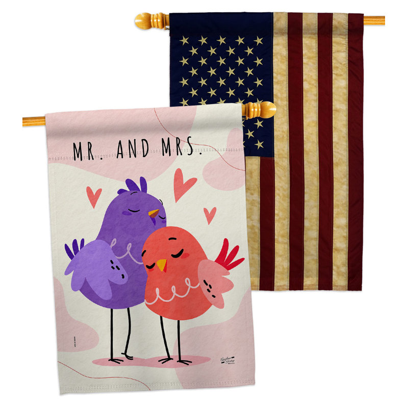 Drapeau de maison en polyester à 2 côtés 40 x 28 po