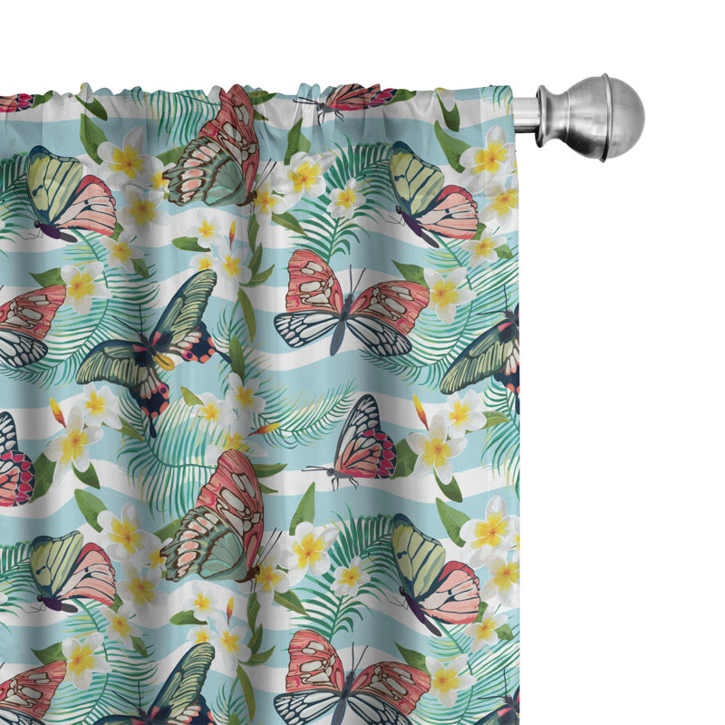 Panneau coulissant semi-diaphane avec passe-tringle Botanical, 28 po x 84 po