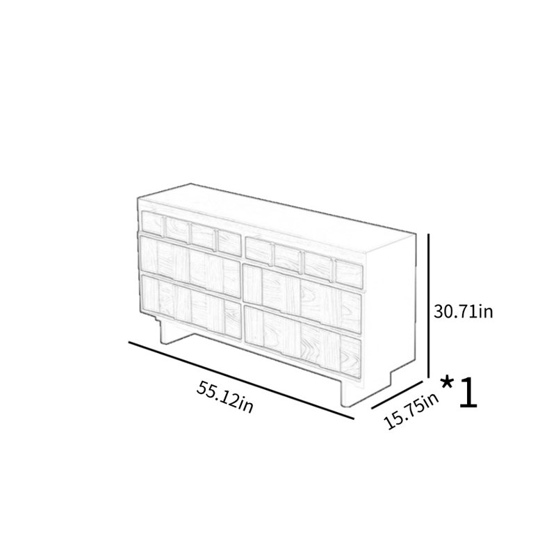 Mosaic Large Capacity Accent Cabinet