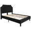 Base de lit plateforme tapissier arquée avec capitonnage Aluino - Aucun sommier tapissier requis-28940809-28940811