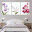 Ensemble de 3 toiles murales à motifs floraux : orchidées, lys et roses-420820445