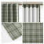 Panneau de rideau simple Madison Park Anaheim Green à carreaux tissés, occultant et doublé en polaire thermique, 50 x 108 pouces.-468698001-414557278