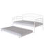 Lit de jour simple avec couchette simple, blanc-129912272