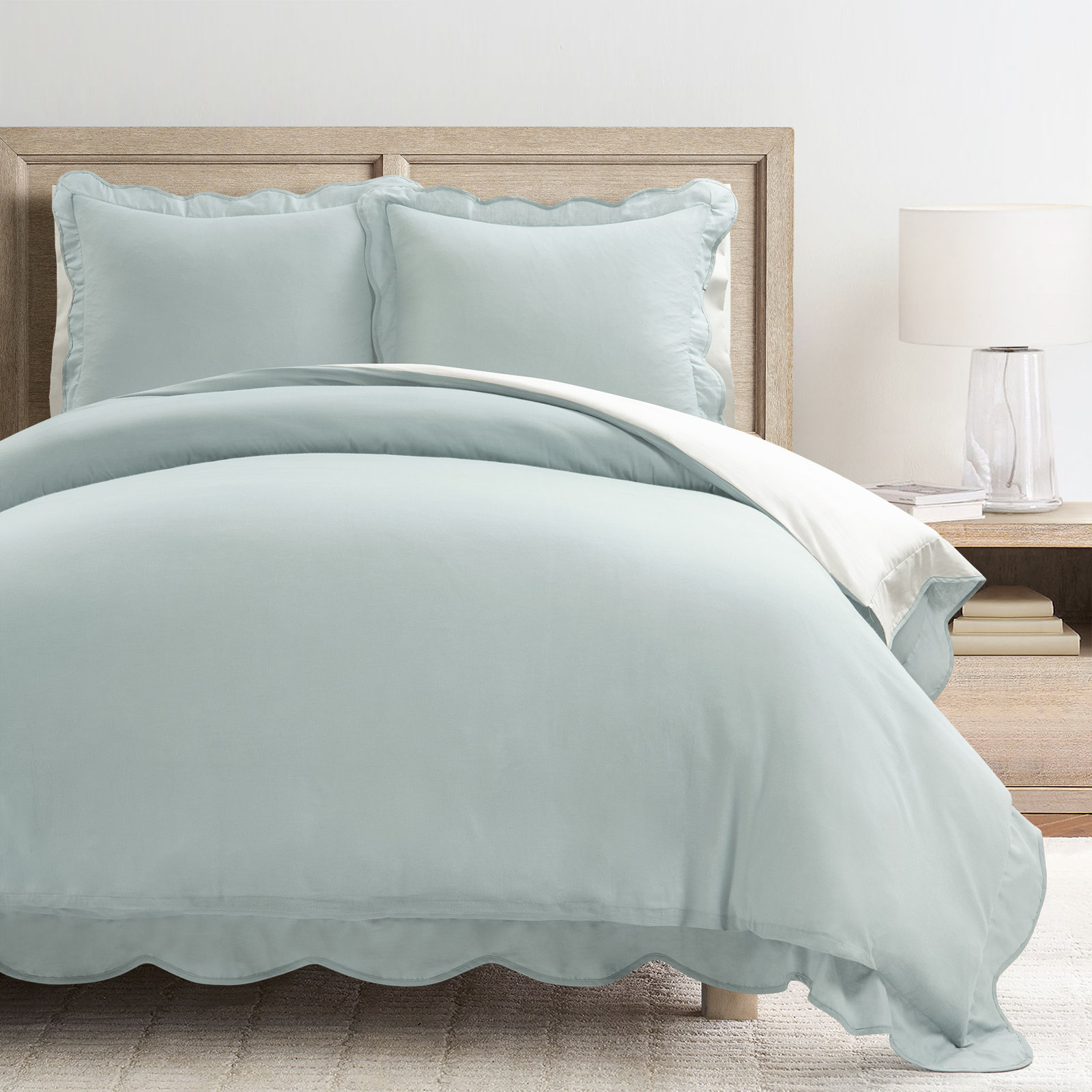 Packard Cotton Duvet Cover Set, King Duvet Cover, Blue