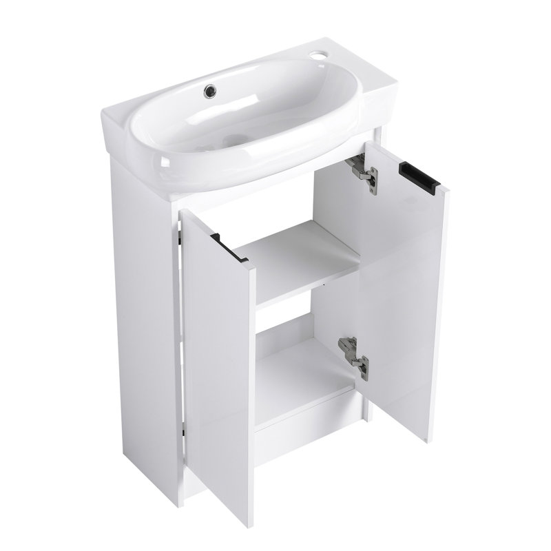 Luxueux meuble-lavabo avec des fonctionnalités avancées pour un confort ultime, Blanc