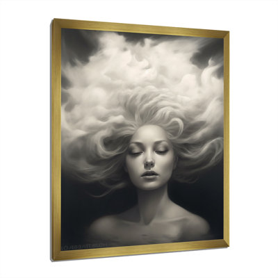 " Wild Hair Dreams Monochrome Portrait "