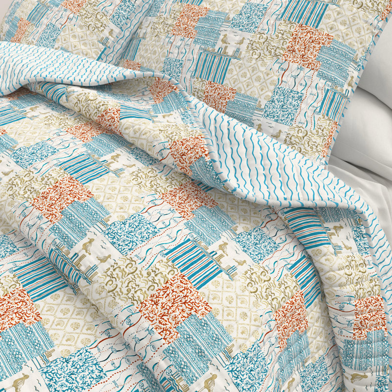 Ensemble de courtepointe Coastal Patchwork, Simple/Simple TG