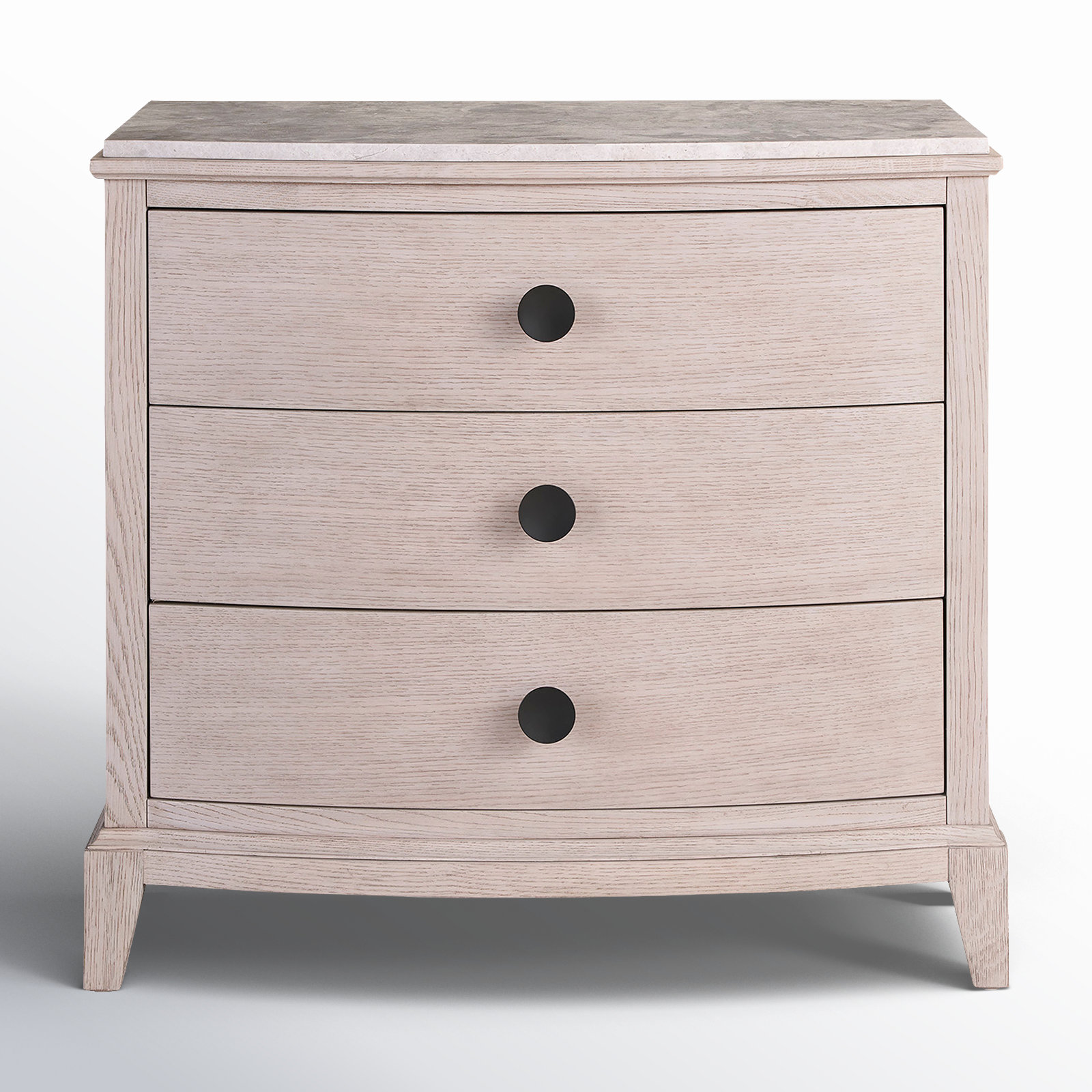 Nadine Oak Nightstand, Gray