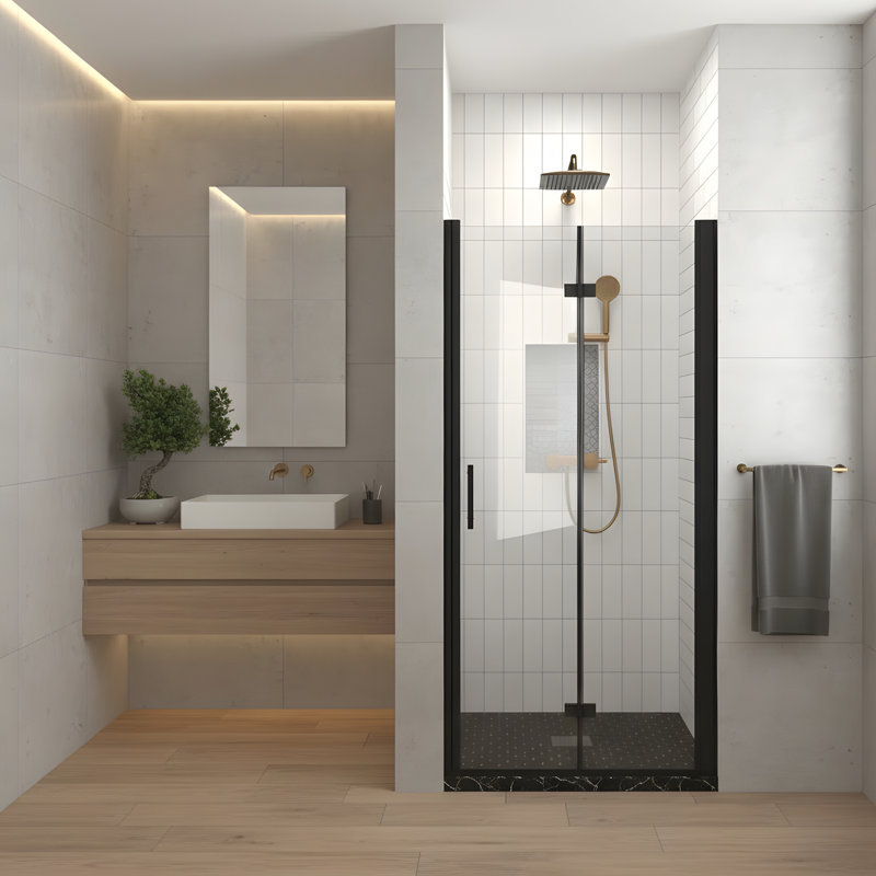 Foldable Frameless Glass Shower Door
