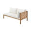 Ensemble de canapé modulaire d'extérieur en bois d'acacia 4 pièces avec table basse