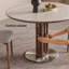 Modern Round Dining Table,Stainless Base-1371451939