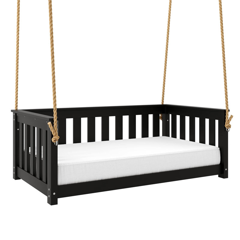 Beckett Poly Composite Daybed Swing, Black, 56"