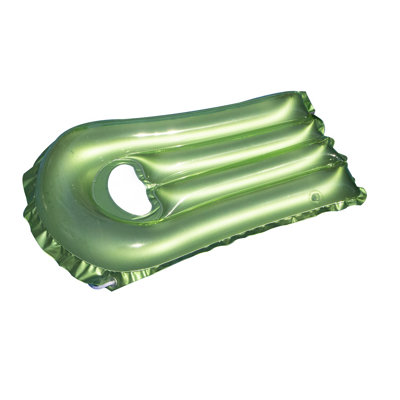 30-Inch Inflatable Transparent Green With Metallic Silver Surf Rider Pool Float