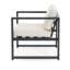 Fauteuil club d'extérieur Navan, ensemble de 2, structure noire avec coussin beige-1877208975
