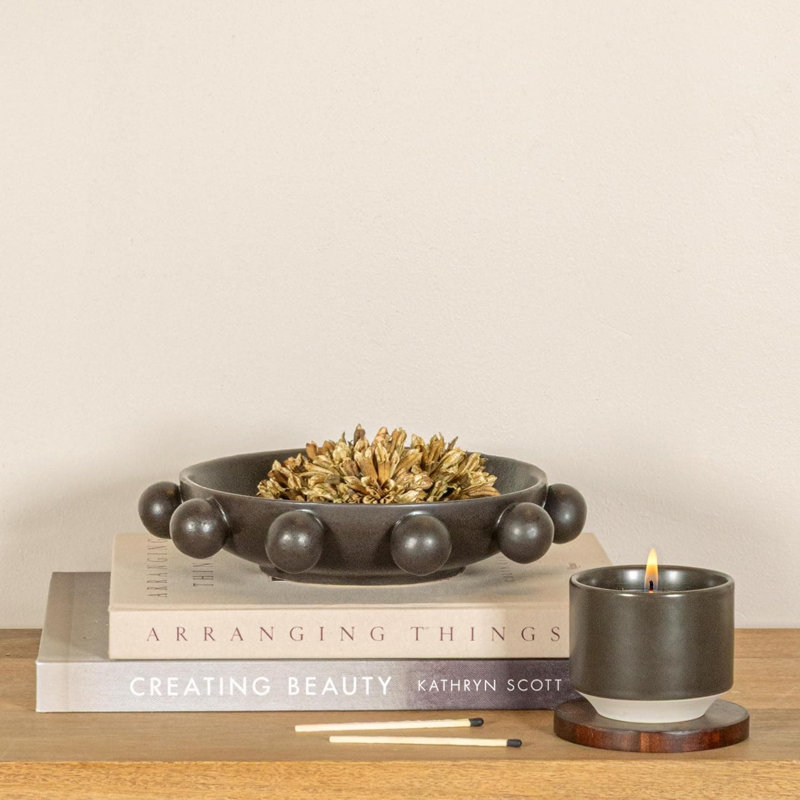 Ceramic Decorative Bowl, Black