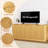 67'' Fluted 6-Door Sideboard Buffet Cabinet With Storage For Kitchen,Living Room,Walnut-1513069498