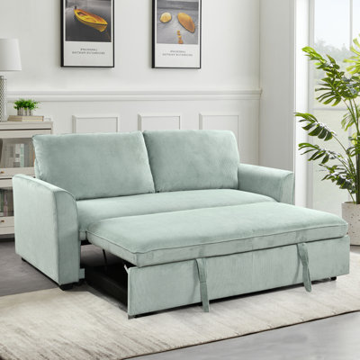 Tekeyla 78'' Firm Square Arms Sleeper Sofa 3 in 1 Convertible  Queen Size Sleeper Sofa Bed with Pull Out Bed