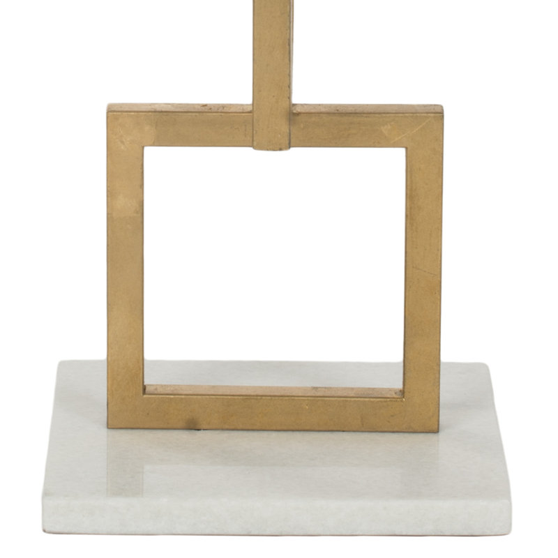 Finnick End Table, White/Gold