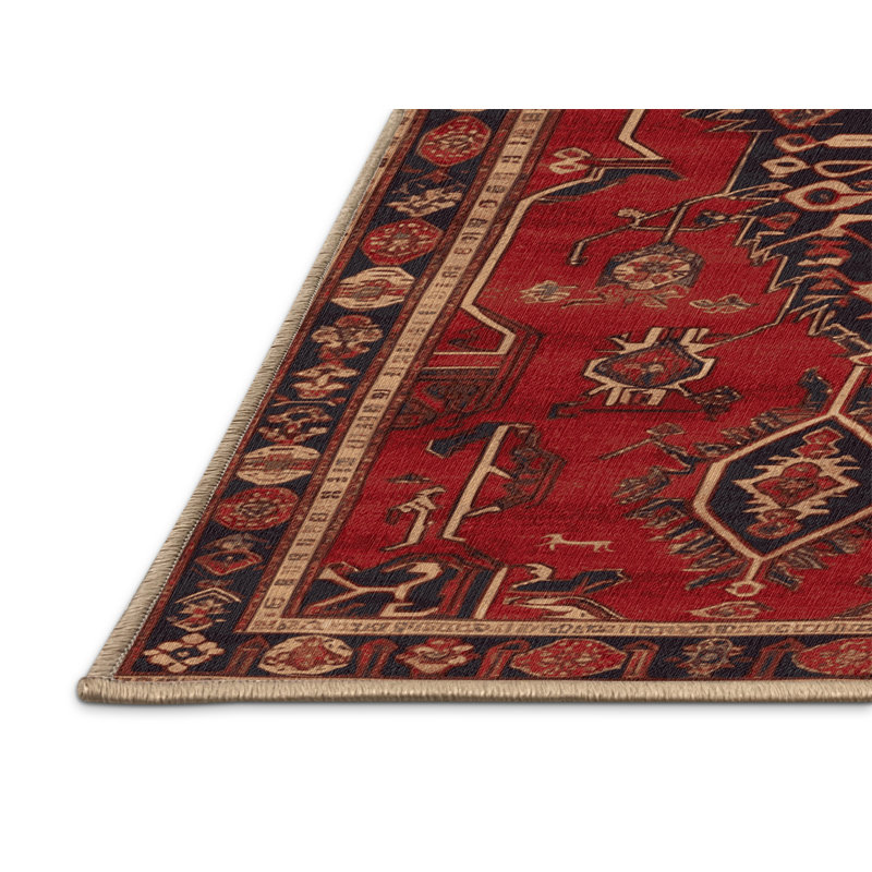 Machine Washable Persian Brown Area Rug, Runner 2' x 4'