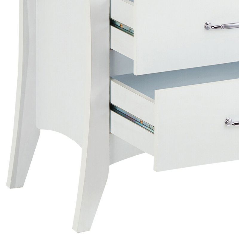 Babb White Finish Accent Table
