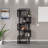 Multi-Purpose Shelf, Anthracite, 27.6 x 68.9 x 13.4 inches | 100% Melamine Coated Particle Board, Thickness: 0.7 inches | Electrostatic Powder Coated Metal Legs, Wall-Mountable, Numerous Shelves for Versatile Storage-106776158