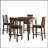 Chet Transitional Counter Height Dining Set with Espresso Finish & Black Upholstered Chairs – Seats 4