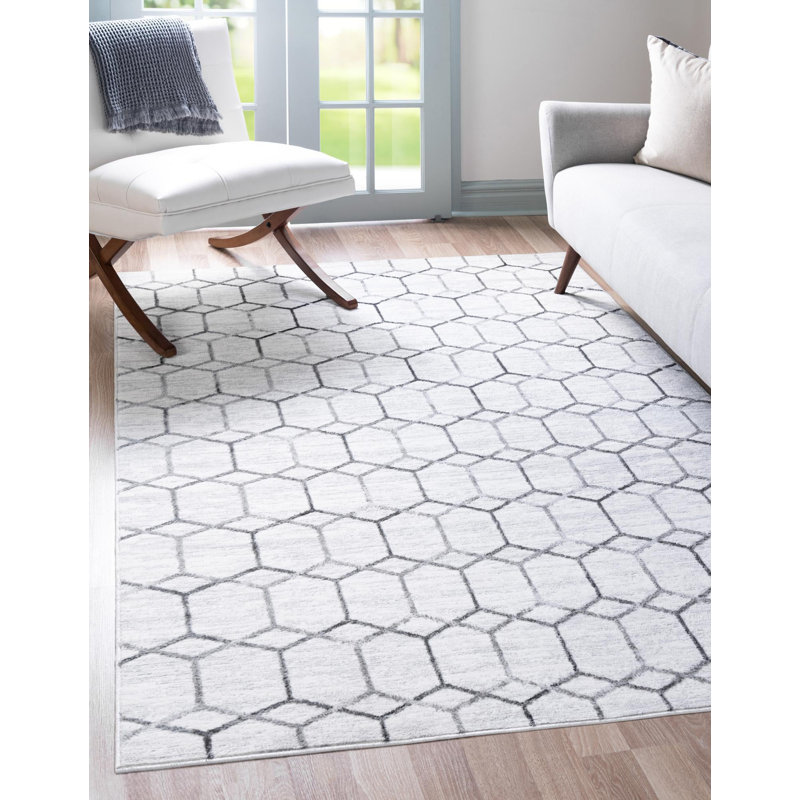 Linares Geometric Hand Woven Area Rug, Rectangle 183 x 274cm