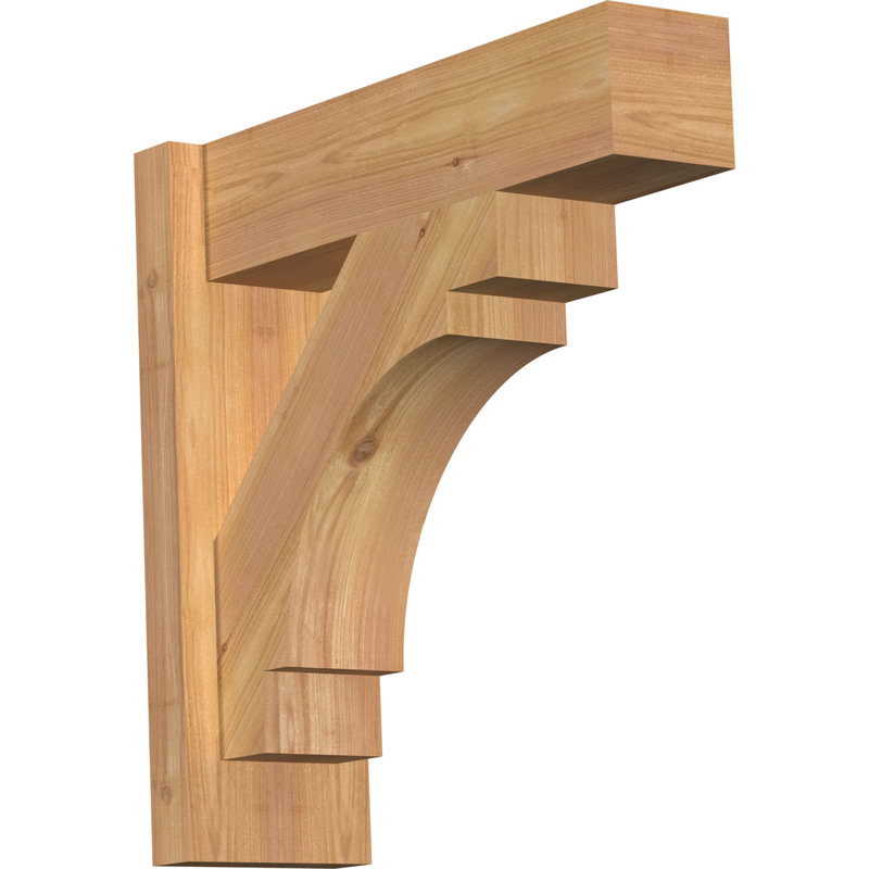Persienne en bois Merced Block Rustic Timber, P 16 po x H 28 po, 6" W Western Red Cedar (Rough Sawn)