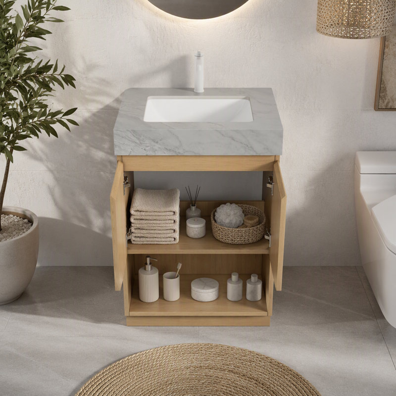 Freestanding Standard With Stone Top