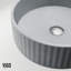 Lavabo vasque rond fait à la main gris L 16 po x l 16 po x H 5 po Windsor