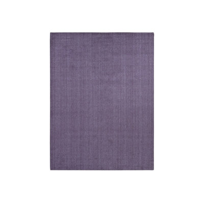 Tapis oriental en laine mauve tissé à la main 8 pi 0 po x 10 pi 1 po - MOA10287020