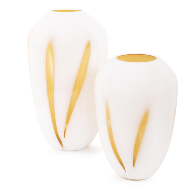 Petit vase en verre Grasberg, H 10,5 po x l 7,25 po x P 7,25 po