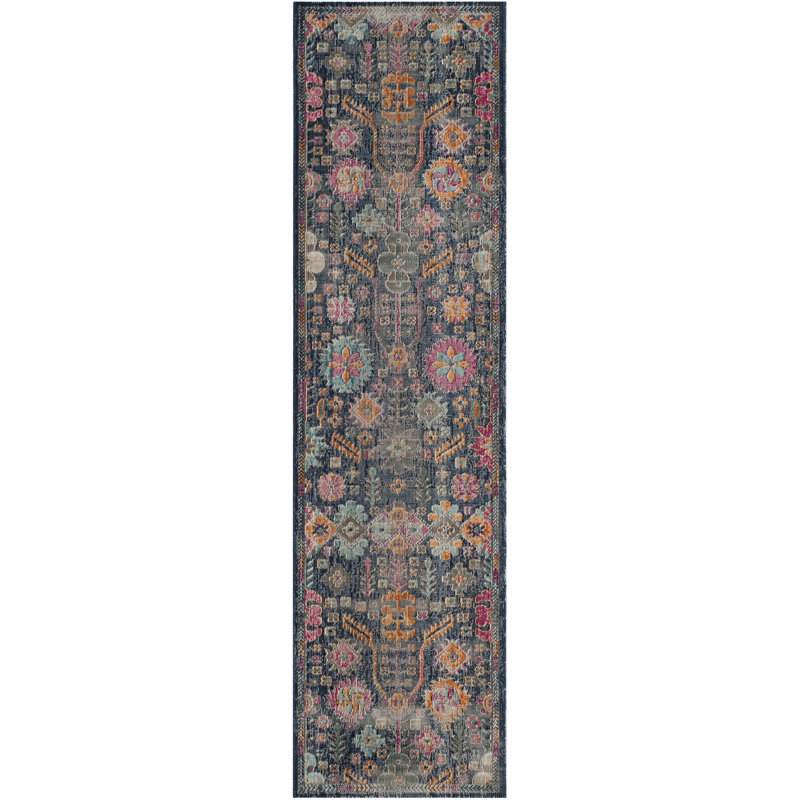 Godfrey Oriental Hand Hooked Area Rug, Runner 66 x 244 cm