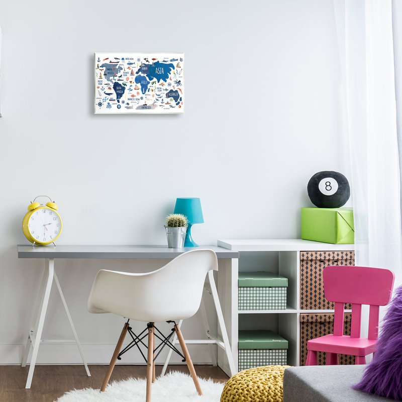 Art mural carte nautique par Carrie Cantwell, H 10 po x l 15 po