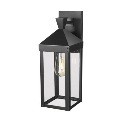 Blankenship 1-Light Outdoor Wall Sconce - Painted Black